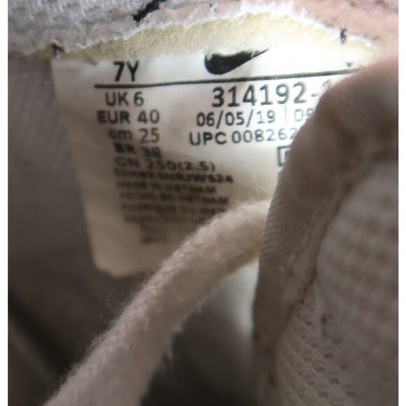 Nike Shoes Big Kids 7Y Air Force 1 Low Sneakers Casual White Lace Up Youth - Picture 15 of 15